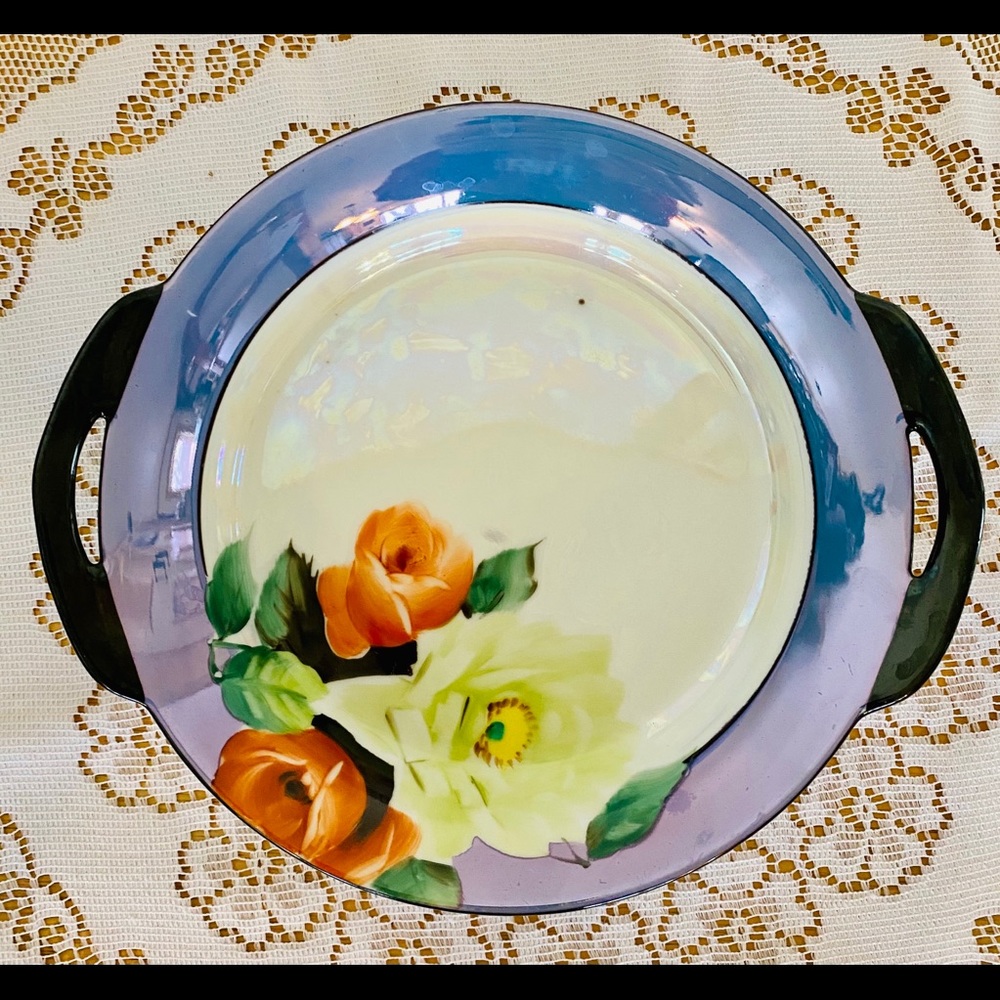 🍬VintageIridescent Noritake Japan 2 Handled Dish!